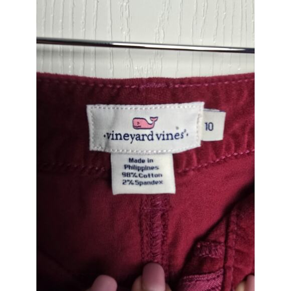 Vineyard Vines Velvet High Rise Pants Cotton Blend Stretch Soft 10x27 - Picture 2 of 3